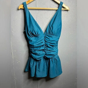 Shape FX teal bathing suit/ swim dress